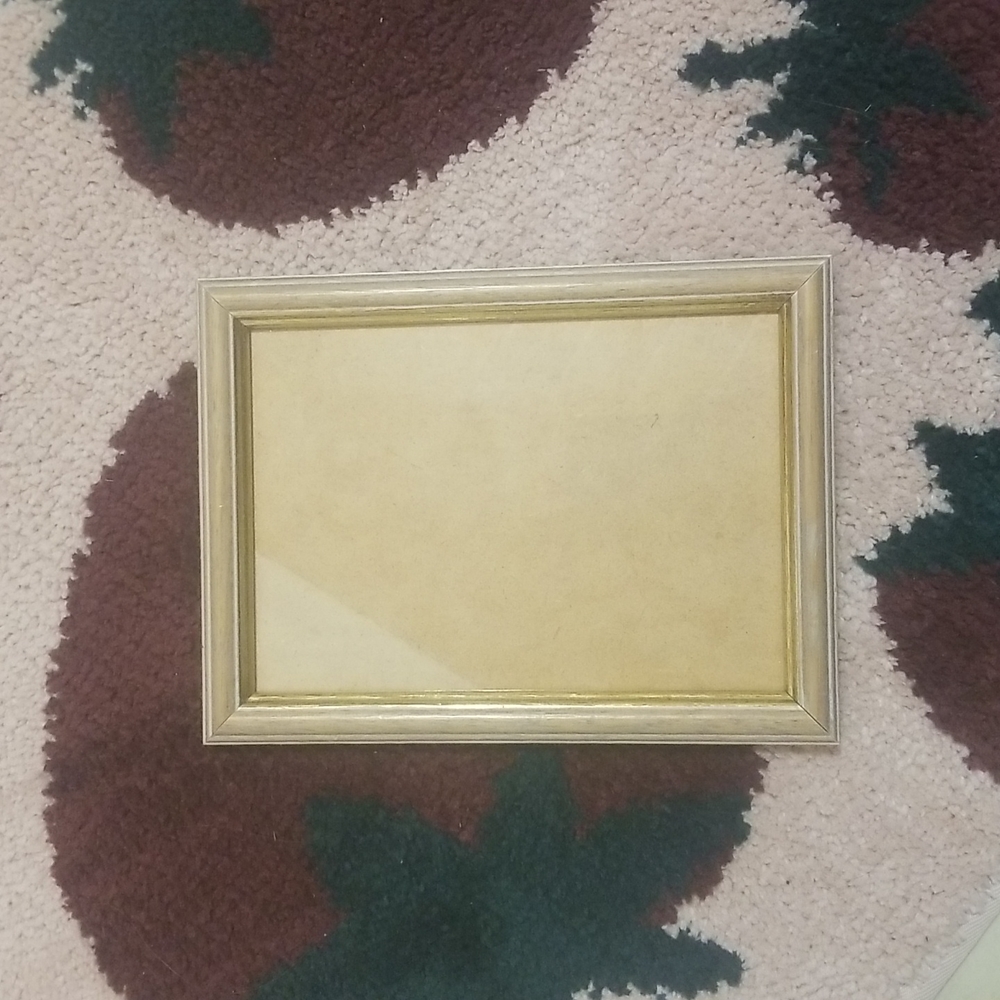 Tan/Gold picture frame - 5x7 picture